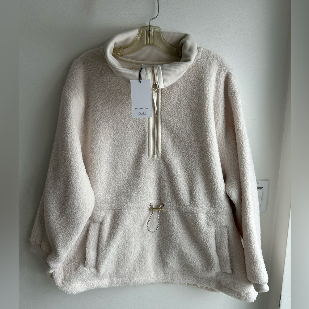 Bailey 44 Posey Sherpa Jacket, a half-zip fleece pullover. Size 2X. NWTs!
